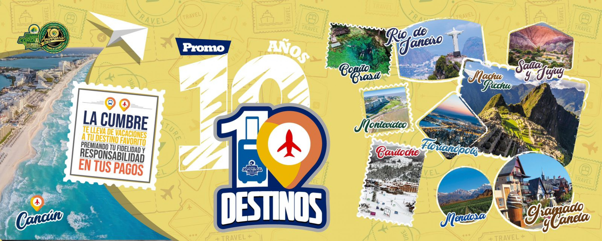 Promo 10 años , 10 destinos