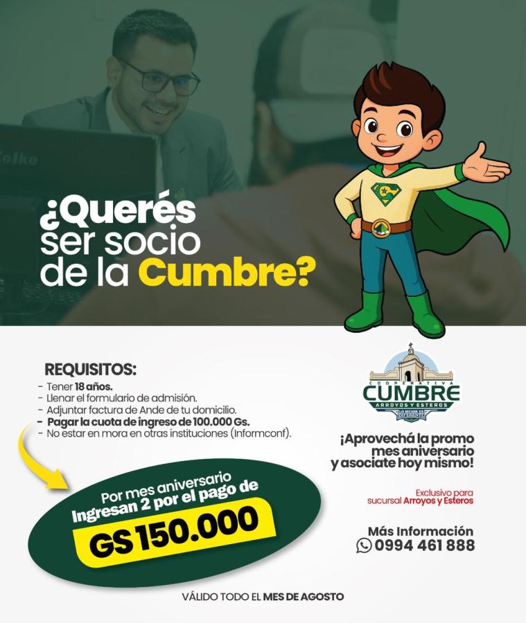 PROMO MES ANIVERSARIO SUC. ARROYOS Y ESTEROS