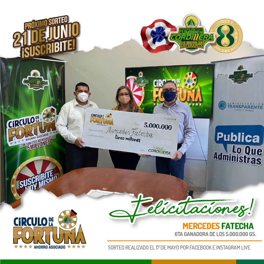 6ta ganadora del Círculo de la Fortuna