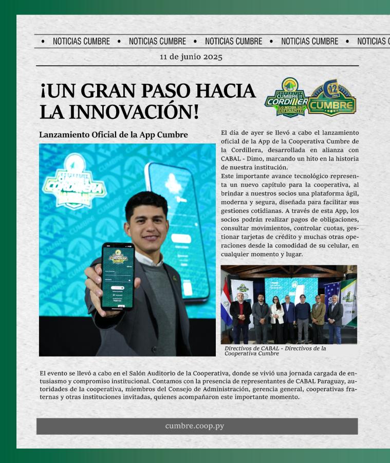 Lanzamiento de la App Cumbre